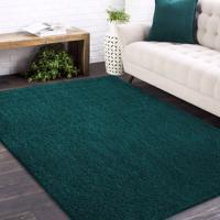 Stílusos sötétzöld szőnyeg Szélessé 80 cm | Hossz: 150 cm