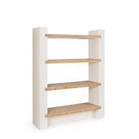 ALBIN törtfehér könyvespolc