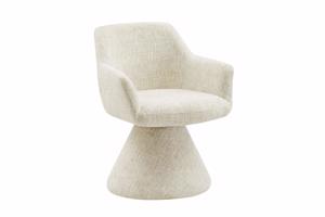 AMBIENTO bézs polyester zsenília forgószék