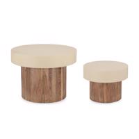 ANAYA bézs akácfa dohányzóasztal