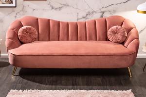 ARIELLE rózsaszín bársony kanapé