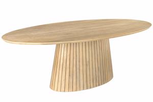 ART DECO mangófa étkezőasztal ovális 220cm