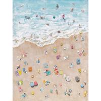 BEACH kék vászon festmény