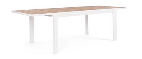 BELMAR fehér bővíthető kerti étkezőasztal 160-240cm
