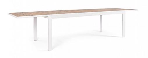 BELMAR fehér bővíthető kerti étkezőasztal 220-340cm