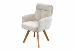 BIG GEORGE bézs polyester zsenília forgószék