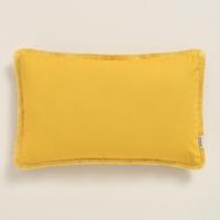 BOCA CHICA Mustársárga díszpárnahuzat rojtokkal 30 x 50 cm  | Szélessé 30 cm | Hosszúsá 50 cm