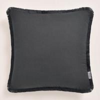 BOCA CHICA Sötét szürke díszpárnahuzat rojtokkal 40 x 40 cm  | Szélessé 40 cm | Hosszúsá 40 cm