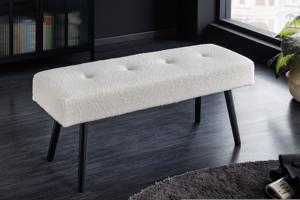 BOUTIQUE fehér bársony ülőke 100cm