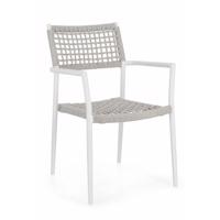 CALETA fehér alumínium szék