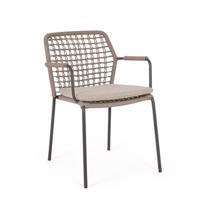 CANAR szürke acél kerti szék