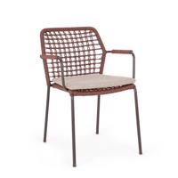 CANAR terrakotta acél kerti szék