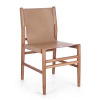 CAROLINE taupe bőr szék