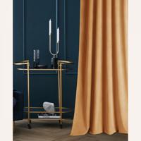 CHARMY Mustársárga bársonyfüggöny arany ringlikkel 140 x 260 cm | Szélessé 140 cm | Hosszúsá 260 cm