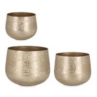 CLAMP taupe fém váza