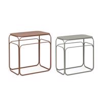 CLARITY barna acél dohányzóasztal