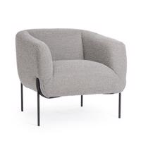 CLAUDINE szürke buklé fotel