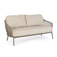 CORBETA bézs acél kerti kanapé