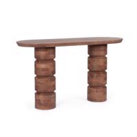 CORTEZ barna mangófa konzolasztal