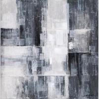 CROWN ezüst vászon festmény