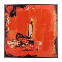 CROWN piros vászon festmény