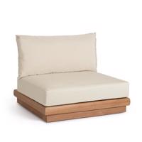 DELGADA bézs tikfa fotel