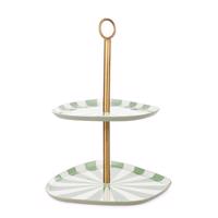 DONYA zöld fém kínálótál