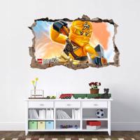 Egyedi poszterszerű falmatrica gyerekszobába Ninja Go karakterrel 120 x 74 cm