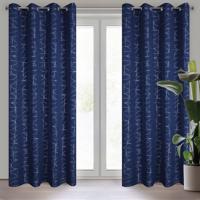 Elegáns függöny finom mintával - kék Szélessé 140 cm | Hossza: 250 cm