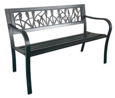 Elegáns kerti pad 125 x 53 x 77 cm - fekete