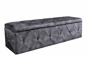 EXTRAVAGANCIA antik szürke mikroszálas ülőpad 140cm