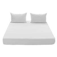 Fehér pamut lepedő az ágyhoz 200 x 220 cm