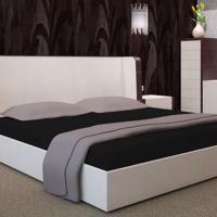 Fekete gumis lepedő - pamut szatén Šírka: 90 cm | Dĺžka: 200 cm