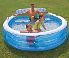 Felfújható családi medence ülőrésszel