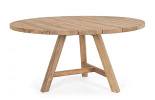 FENTON barna teakfa kerti étkezőasztal 150 cm