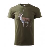 Férfi pamut póló nyomtatással szenvedélyes vadász számára Katonai 4XL
