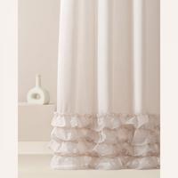Finom bézs színű függöny Flavia fodros fodrokkal 350 x 250 cm