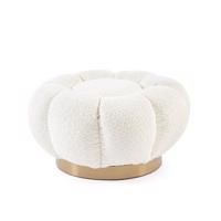 FLOREL fehér buklé puff