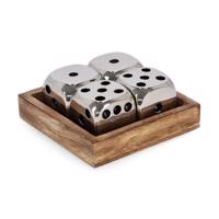 FORTUNE taupe fém dísztárgy