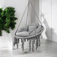Függőszék párnával - gólyafészek 80 cm szürke