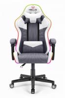 Gamer szék HC-1004 LED RGB - szürke-fehér