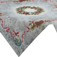Gobelin karácsonyi asztalterítő ezüst mintával Szélessé 100 cm | Hossza: 100 cm
