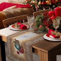 Gobelin karácsonyi stólát arany mintával Szélessé 45 cm | Hossz: 140 cm