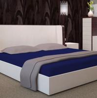 Gránátalma kék lepedő gumiszalaggal - pamut szatén Šírka: 180 cm | Dĺžka: 200 cm