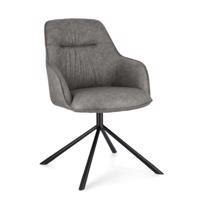 GRANT szürke ökobőr szék