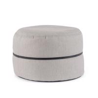 GULIZAR ezüst szövet puff