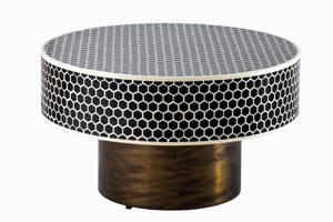 HARMONY NATURE fekete polirezin dohányzóasztal