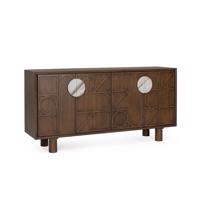 HEMMING barna akácfa tálalószekrény