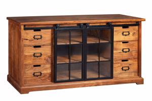 HERITAGE barna akácfa vitrin 150 cm