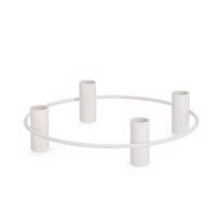 HISAR fehér fém gyertyatartó